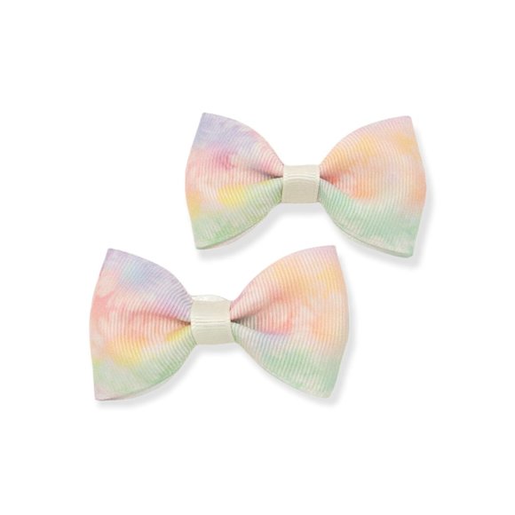 2PCs Handmade 2.5" Floral Print Hair Bows for girls or pets - Picture 12 of 15